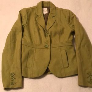 Fossil green color wool blazer - Small